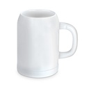Bierkrug 500ml Weiß 1 Logo