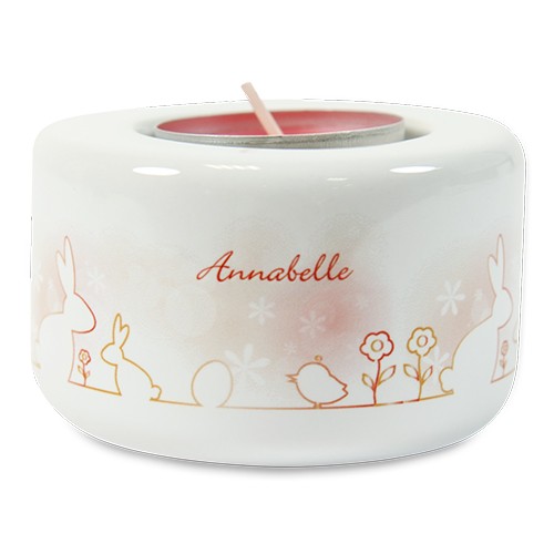 Keramik Kerzen - Teelichthalter, Farbe Cremeweiß