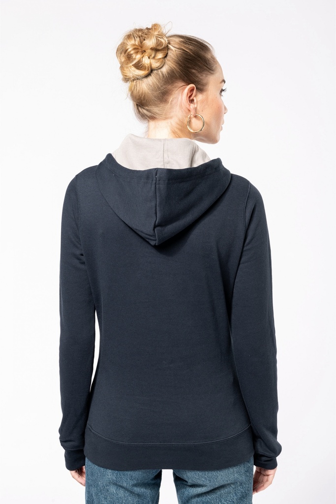 Kapuzensweatshirt bicolor Damen