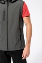 3-lagige Unisex-Softshell-Jacke mit Kapuze und abnehmbaren Ärmeln