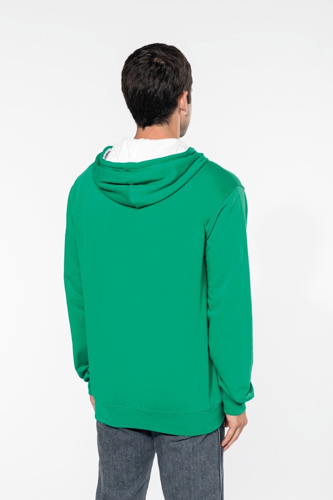 KAPUZENSWEATSHIRT BICOLOR mit Reißverschluss