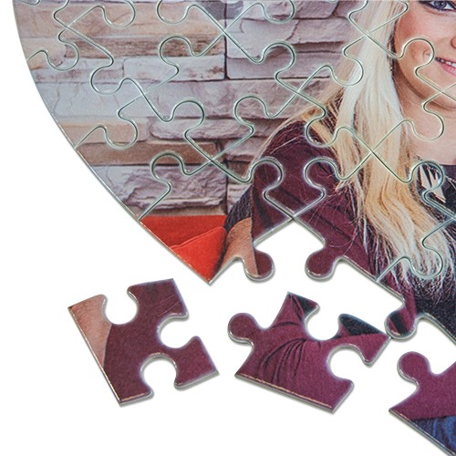 Kartonpuzzle rahmenlos, Größe 200 x 250 x 2 mm, Herz