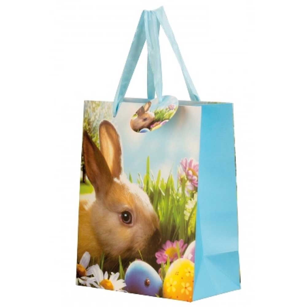 Geschenktüte "Osterhase" blau