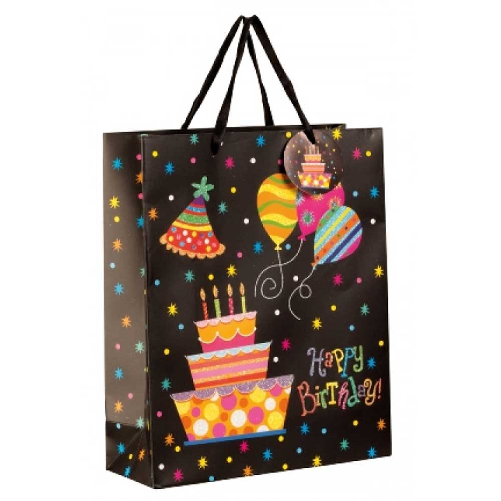 Geschenktüte "Happy Birthday Kuchen"