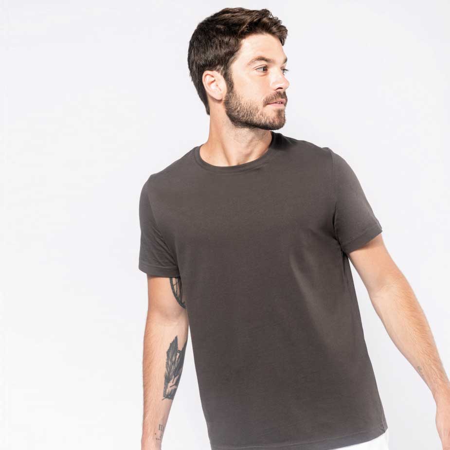 T-Shirt 180 Rundhals Kariban Herren (S, White, ohne Druck)