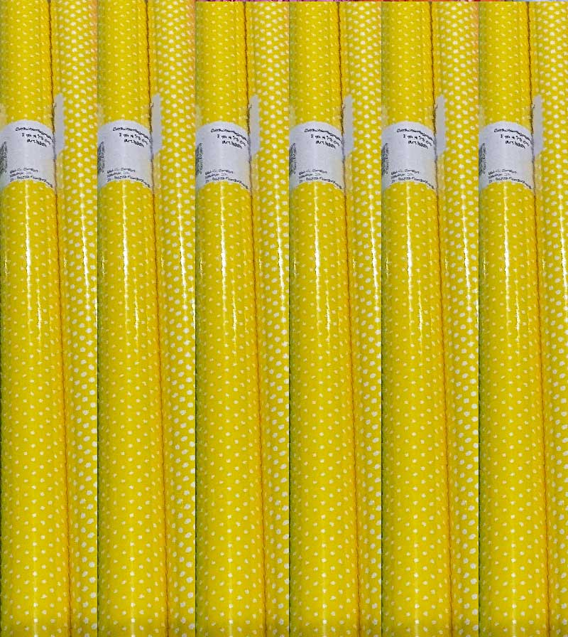 Geschenkpapier Rolle Punkte Gelb