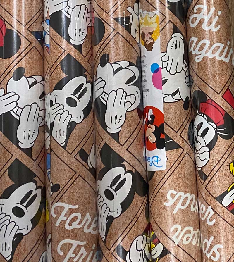 Geschenkpapier Rolle Micky Maus