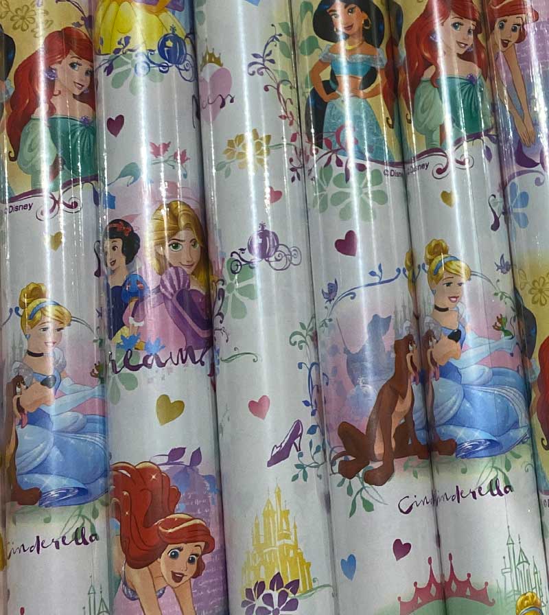 Geschenkpapier Rolle Disney Girls