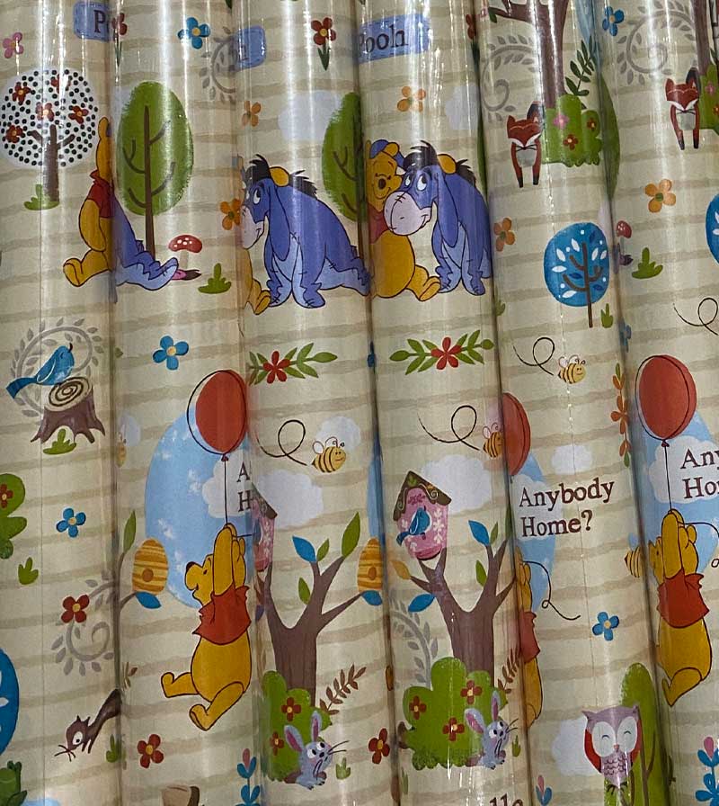 Geschenkpapier Rolle Disney  Winnie Puuh & Frends