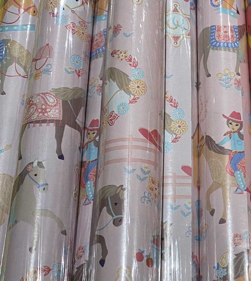 [ls-pa-cowgirl] Geschenkpapier Cowgirl