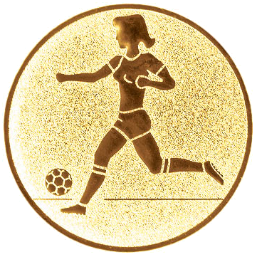 Emblem Fußball Damen Ø25 - Ø50mm