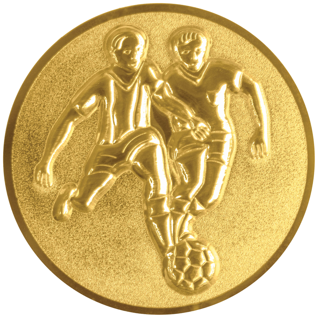 Emblem Fußballspieler 3D Ø25 - Ø50mm (Ø25mm, Gold)