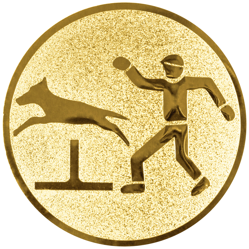 Emblem Hunde Sport Ø25 - Ø50mm - Ø25mm Silber (Ø25mm, Gold)