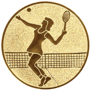 Emblem Tennis Damen Ø25 - Ø50mm (Ø25mm, Gold)