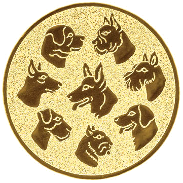Emblem Hunde Sport Multi Ø25 - Ø50mm (Ø25mm, Gold)