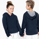 Kapuzensweatshirt mit kontrastfarbener Kapuze und Motiven für Kinder Streifen