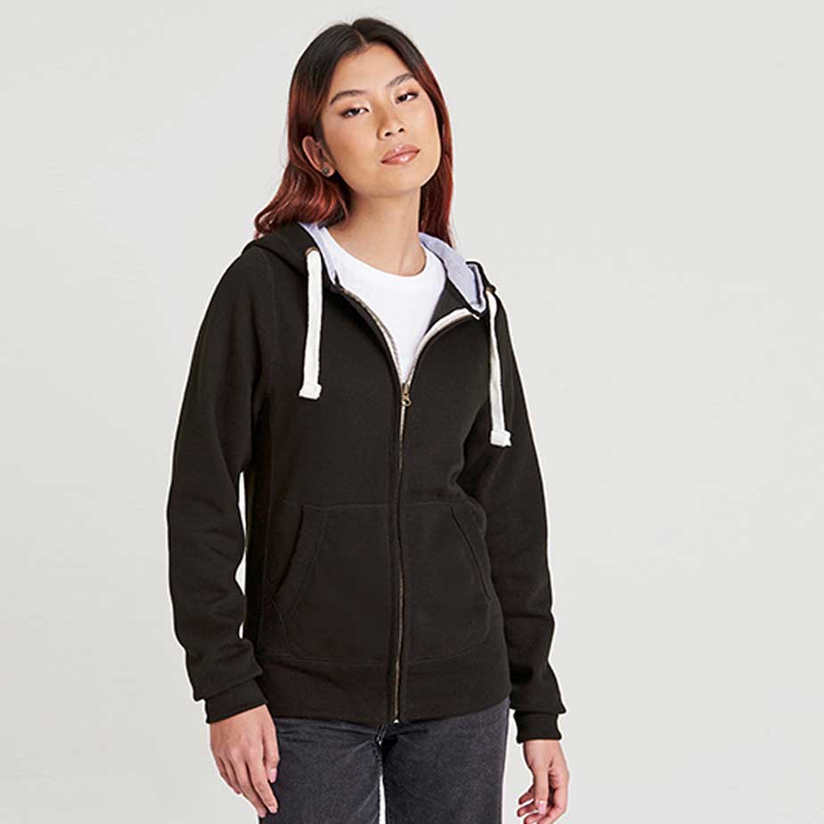 Chunky Zoodie Kapuzensweatshirt (S, Charcoal, ohne Druck)