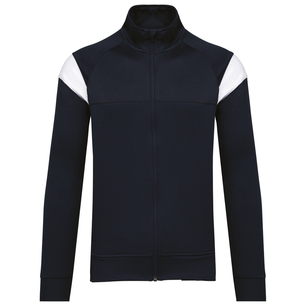 Trainingsjacke mit Reißverschluss (XS, Navy, ohne Druck)