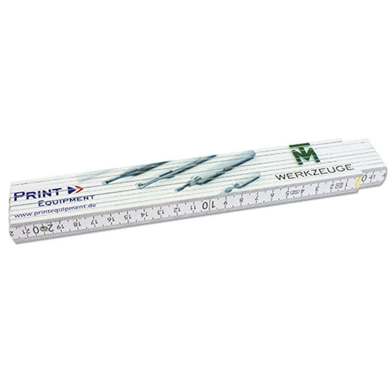 [ls-zollstock-01] Meterstab/Zollstock 2 Meter Holz 1 Seitig bedruckt