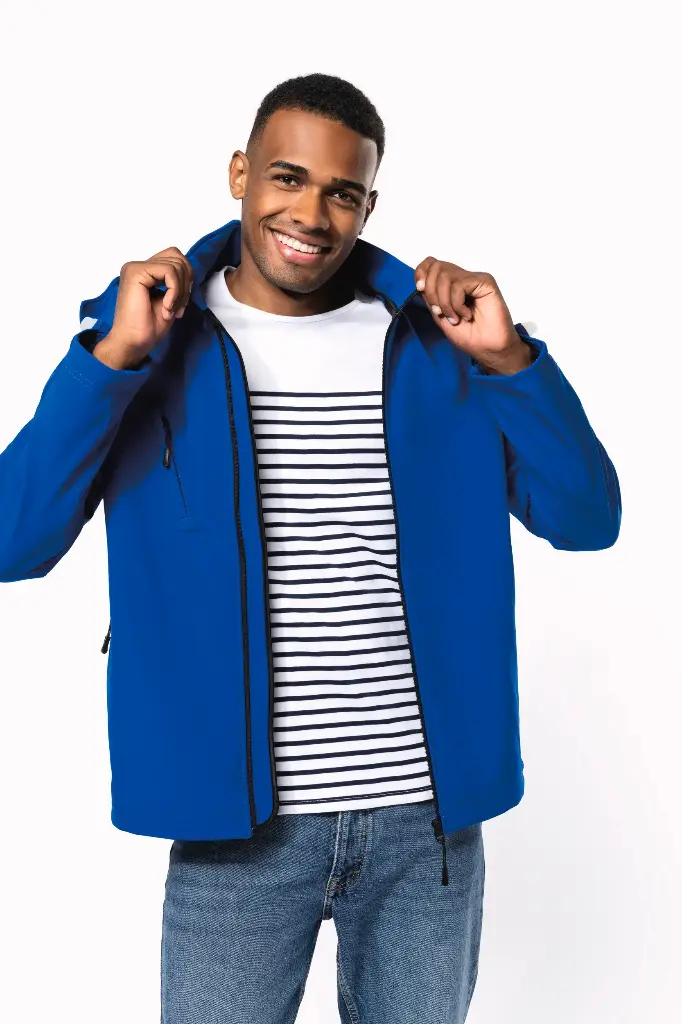 Herren Softshell-Jacke mit Abnehmbare Kapuze (K413)