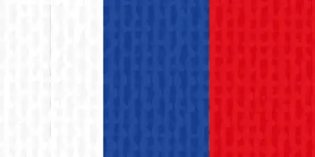 [693] Halsband 22 mm weiß-blau-rot mit Karabinerhaken