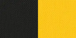 Halsband 22 mm schwarz-gelb mit Karabinerhaken