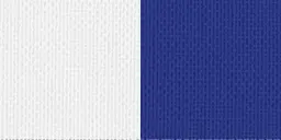 Halsband 22 mm weiß-blau mit Karabinerhaken