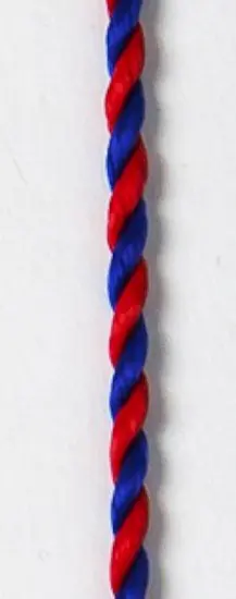 [ls-607] Kordel rot-blau mit Karabinerhaken