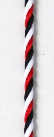 [ls-604] Kordel rot-weiß-schwarz mit Karabinerhaken