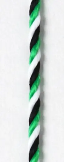 [ls-602] Kordel grün-weiß-schwarz mit Karabinerhaken