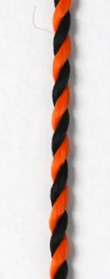 Kordel orange-schwarz mit Karabinerhaken