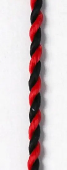 [ls-560] Kordel schwarz-rot mit Karabinerhaken