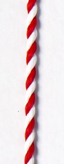 [ls-552] Kordel rot-weiß mit Karabinerhaken