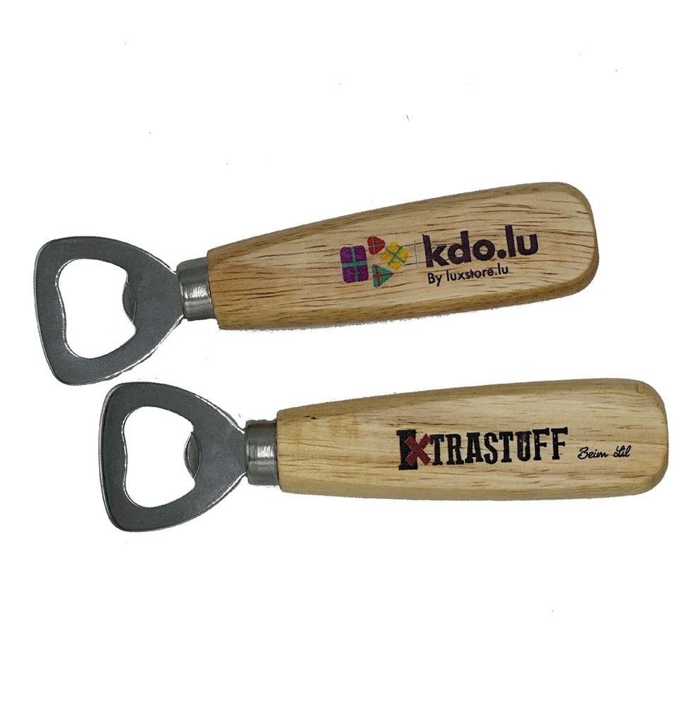 Flaschenöffner Holzgriff (Einseitig bedruckt)