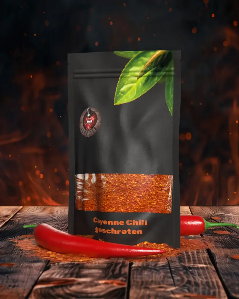 Cayenne Chili | geschroten | 3-5 mm | mit Saat | rot | 10.000 - 15.000 Scoville