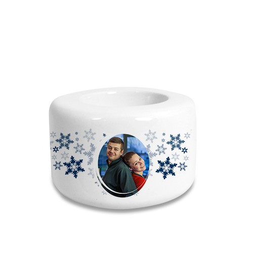 [ls-kk-01] Keramik Kerzen - Teelichthalter, Farbe Cremeweiß