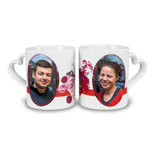 [ls-DUO-2-S] Partnertasse mit Herzhenkel