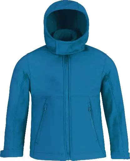 Kinder Softshell-Kapuzenjacke