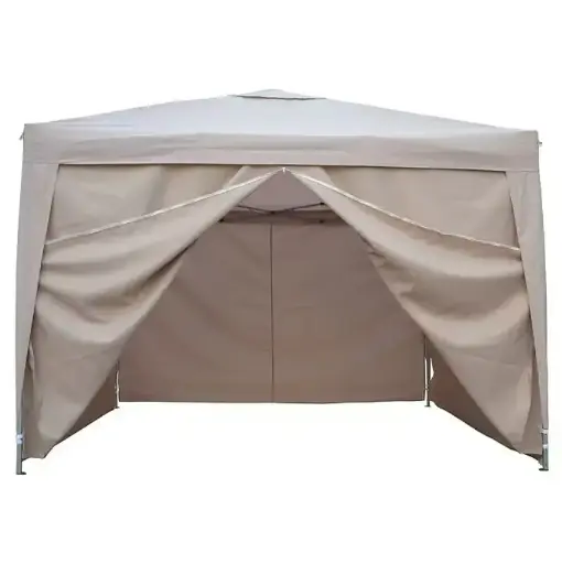 Faltpavillon Easy Up Grau/Beige