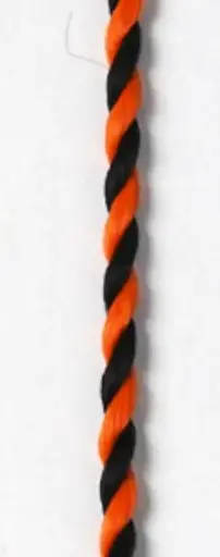 [ls-601] Kordel orange-schwarz mit Karabinerhaken