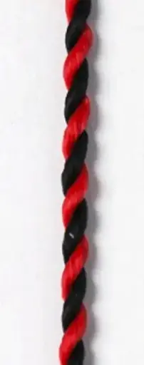 [ls-560] Kordel schwarz-rot mit Karabinerhaken