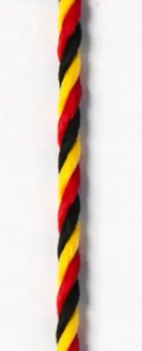 [ls-557] Kordel schwarz-rot-gold mit Karabinerhaken