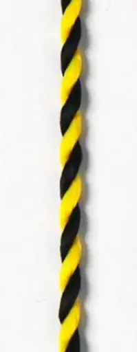 [ls-556] Kordel schwarz-gelb mit Karabinerhaken