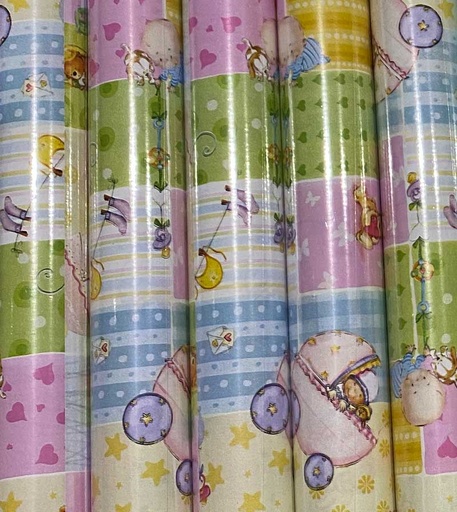 [ls-pa-rot-baby] Geschenkpapier Rolle Baby