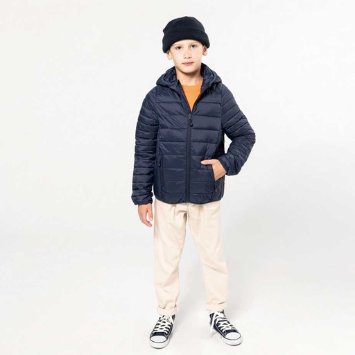[ls-K6112] Leichte Steppjacke mit Kapuze Kinder
