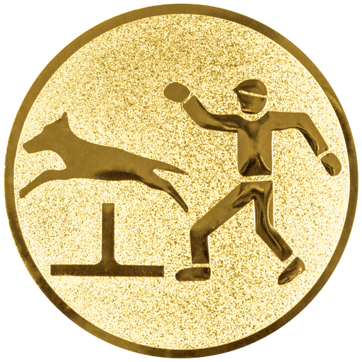 [ls-63005] Emblem Hunde Sport Ø25 - Ø50mm - Ø25mm Silber
