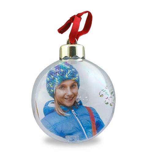 [ls-bn2-01] Foto-Christbaumkugel für 2 Fotos